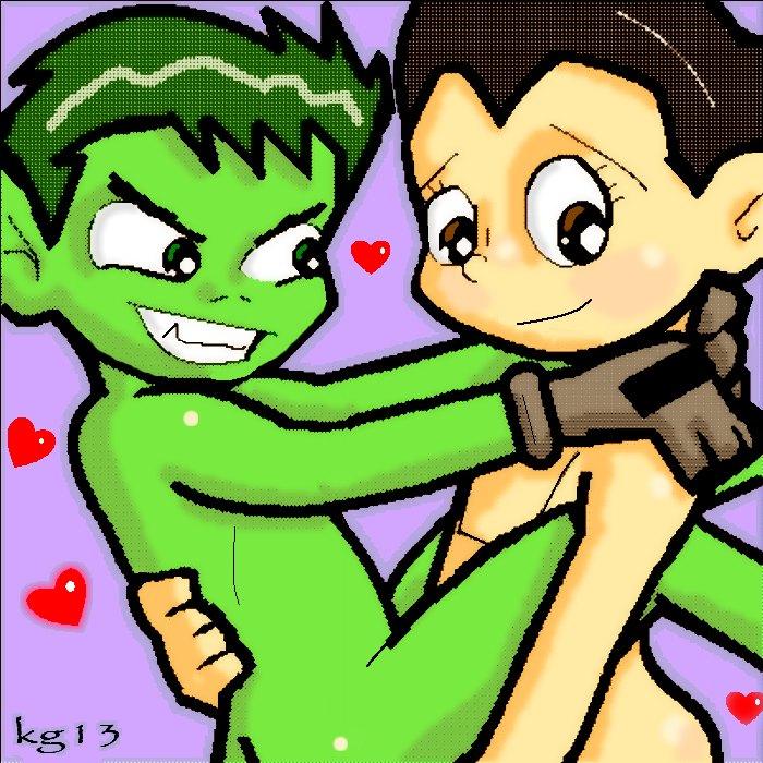 4088 - Astro_Boy Astro_Boy(series) Beast_Boy DC Teen_Titans crossover kg13.