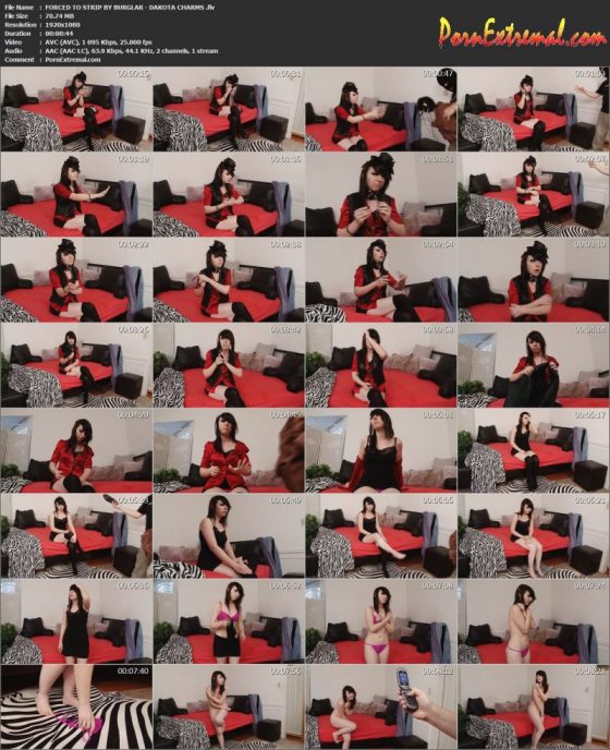 FORCED TO STRIP BY BURGLAR - DAKOTA CHARMS