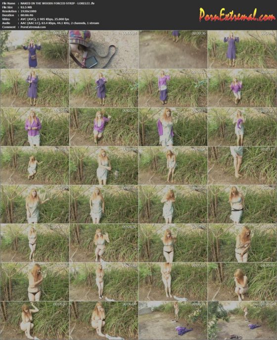 NAKED IN THE WOODS FORCED STRIP - LORELEI