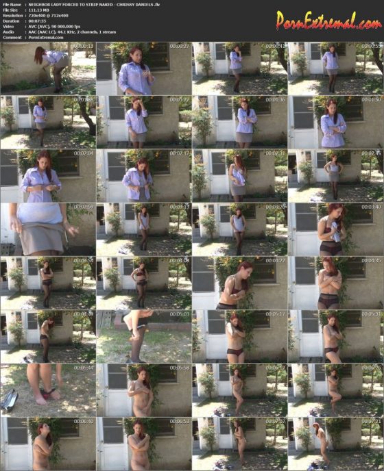 NEIGHBOR LADY FORCED TO STRIP NAKED - CHRISSY DANIELS