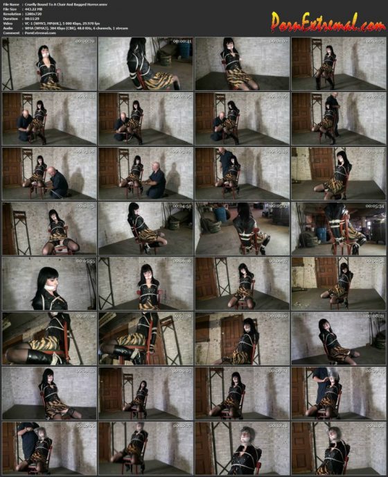 Cruelly Bound To A Chair And Bagged Horror