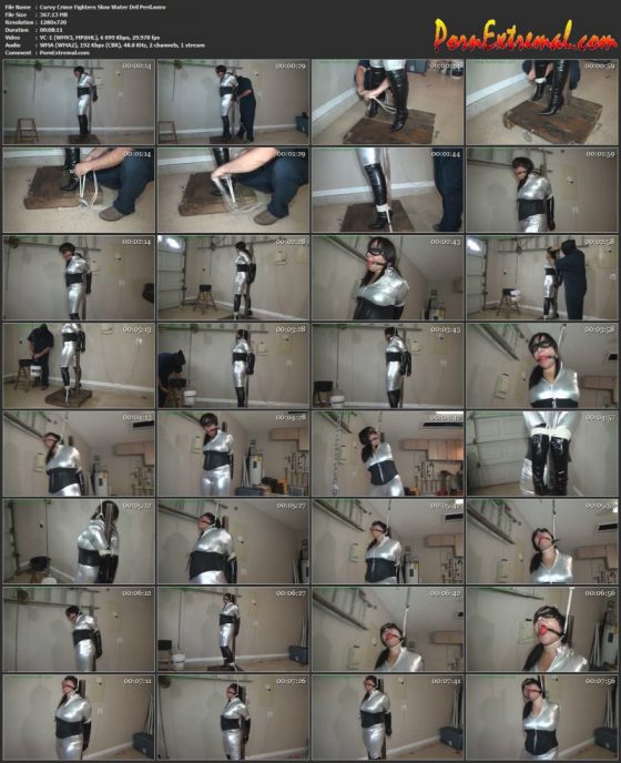 Curvy Crime Fighters Slow Water Dril Peril